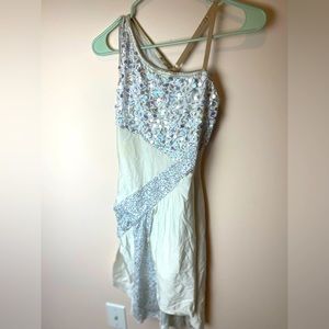 Weisman White sequin cutout dress/costume